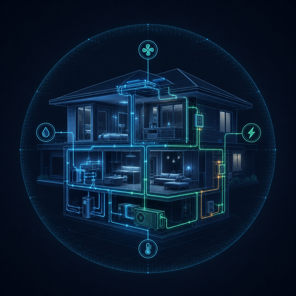 Connected home system map
